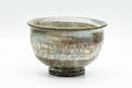 Japanese Matcha Bowl - Grey White Hakeme Glazed Chawan - 250ml