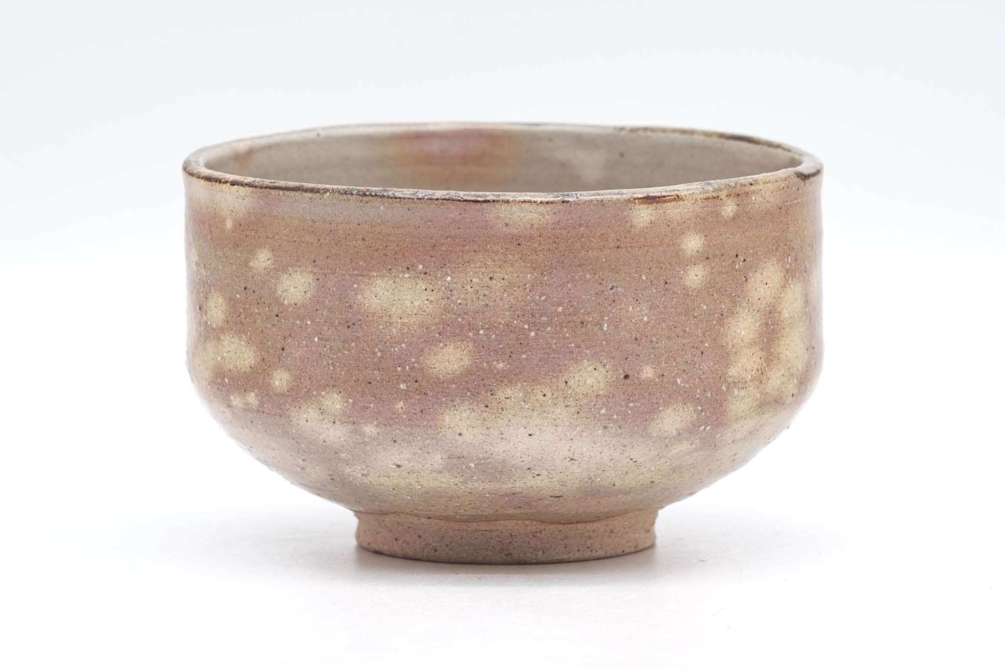 Japanese Matcha Bowl - Beige Pink Gohonte Seigaiha Kyo-yaki Chawan - 300ml