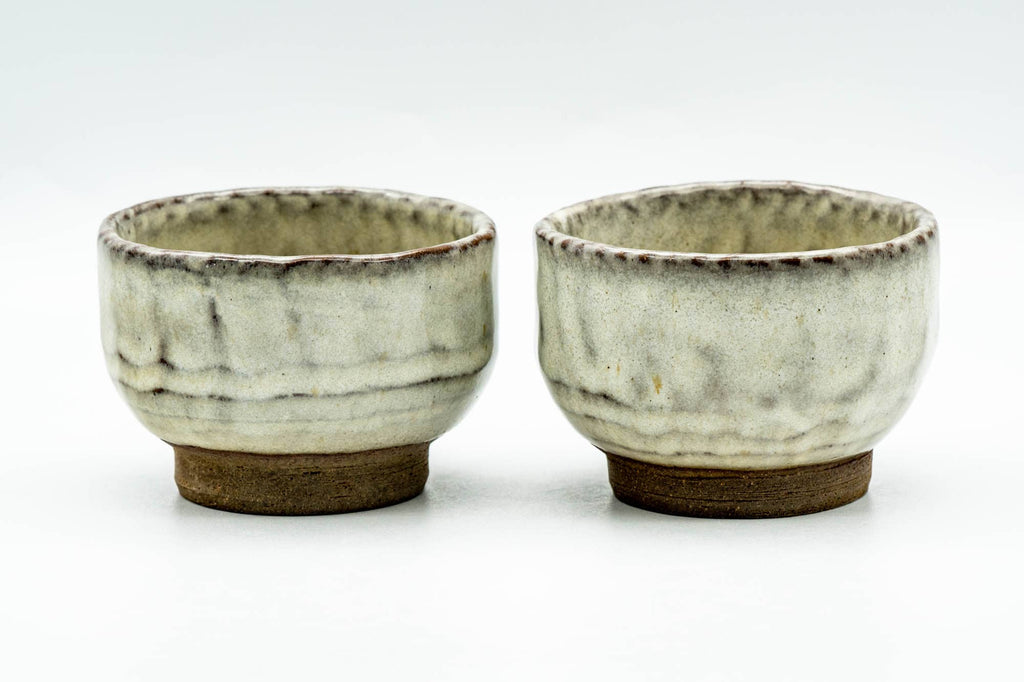 Japanese Teacups - Milky Beige Glazed Wabi-Sabi Yunomi - 100ml