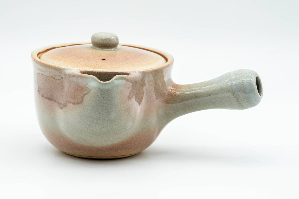 Japanese Kyusu - Beige Peach Glazed Hagi-yaki Do-ake Teapot - 320ml