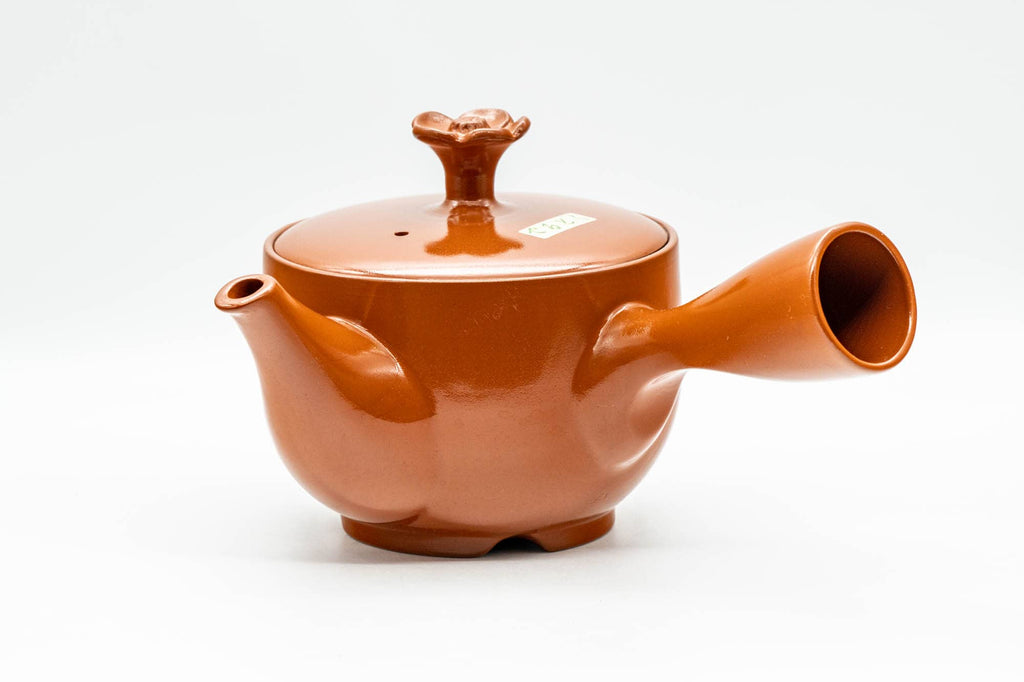 Japanese Kyusu - Flower-shaped Lid Tokoname-yaki Teapot - 380ml