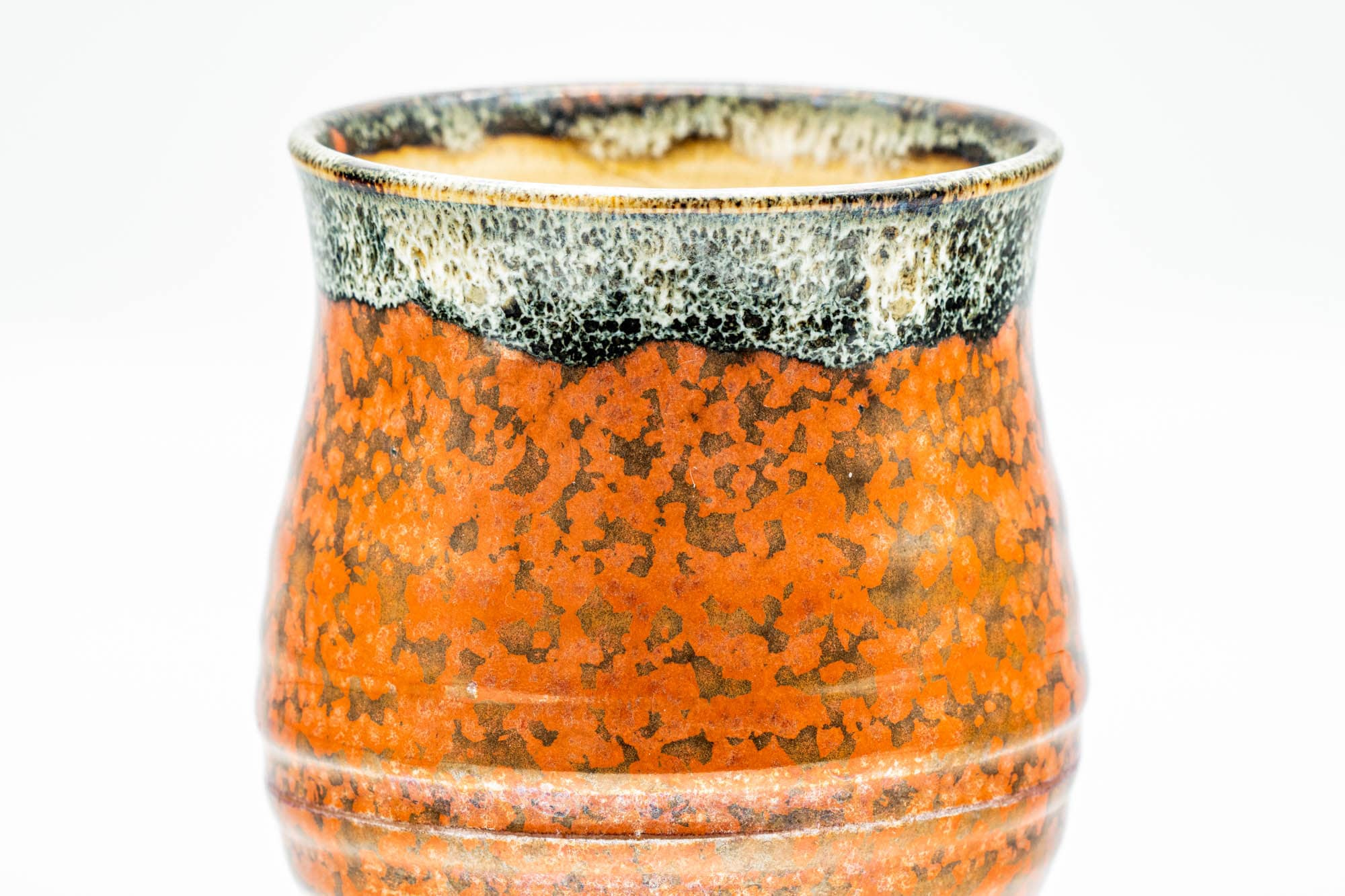 Japanese Teacup - Red Speckled Hare's Fur Glazed Yunomi - 160ml
