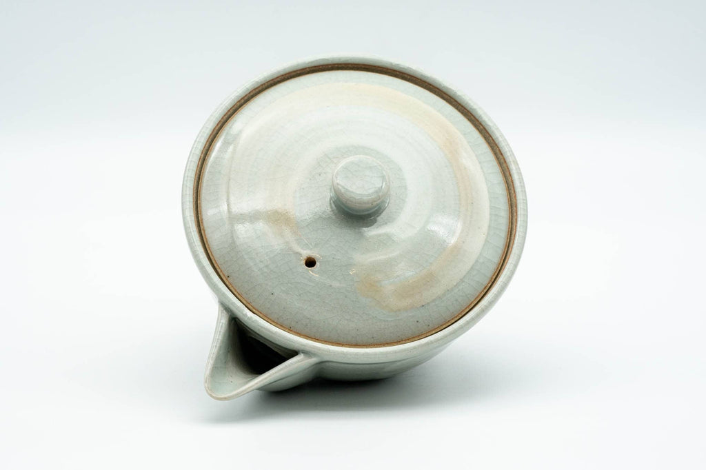 Japanese Houhin - Grey White Hakeme Ceramic Filter Handleless Teapot - 150ml