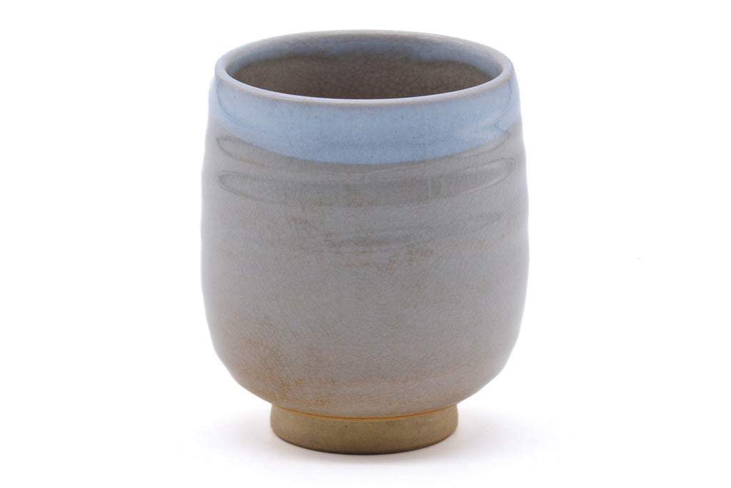 Japanese Teacup - Beige White Weathered Hagi-yaki Yunomi - 190ml