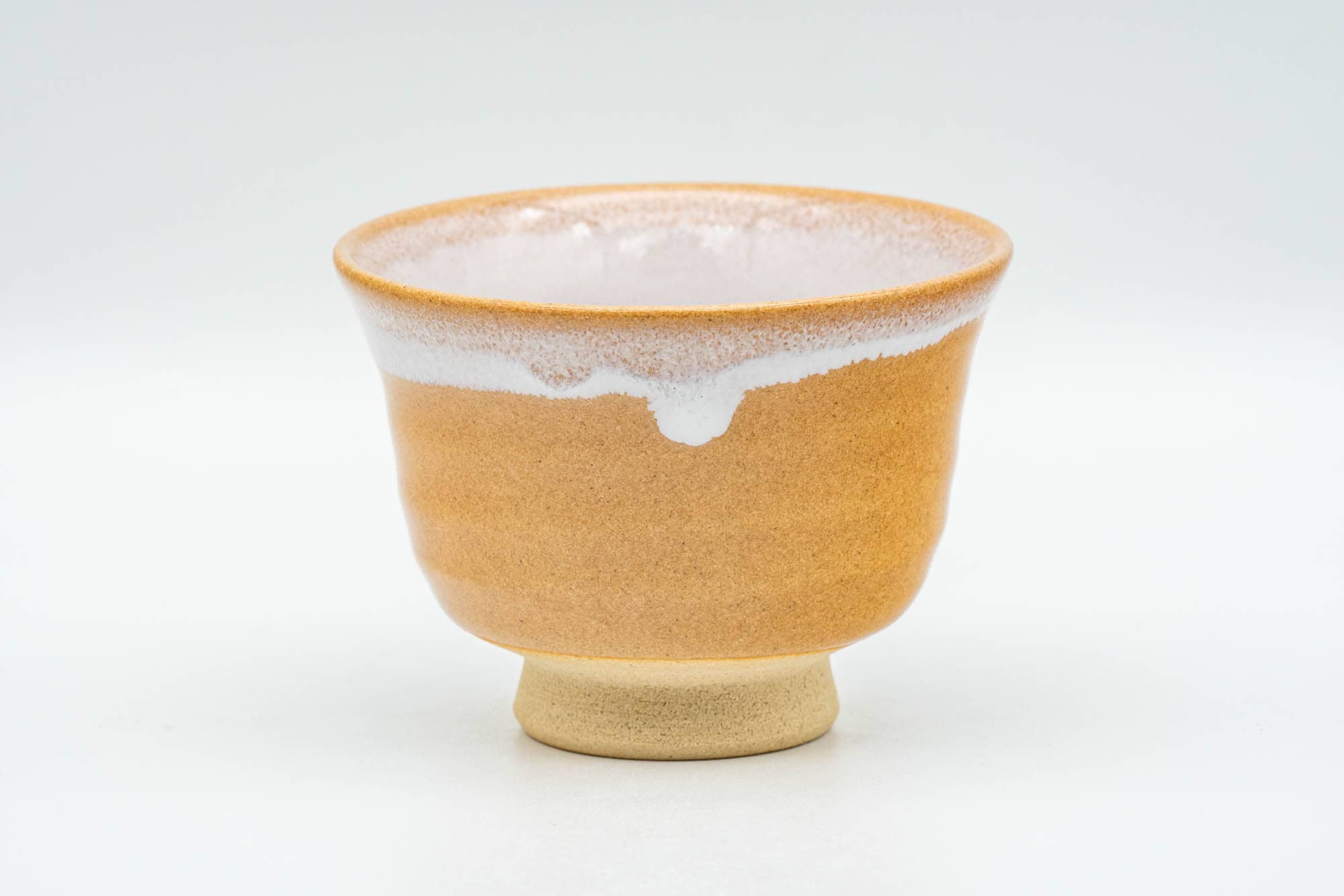 Japanese Teacup - Beige White Inner-Glazed Hagi-yaki Yunomi - 90ml