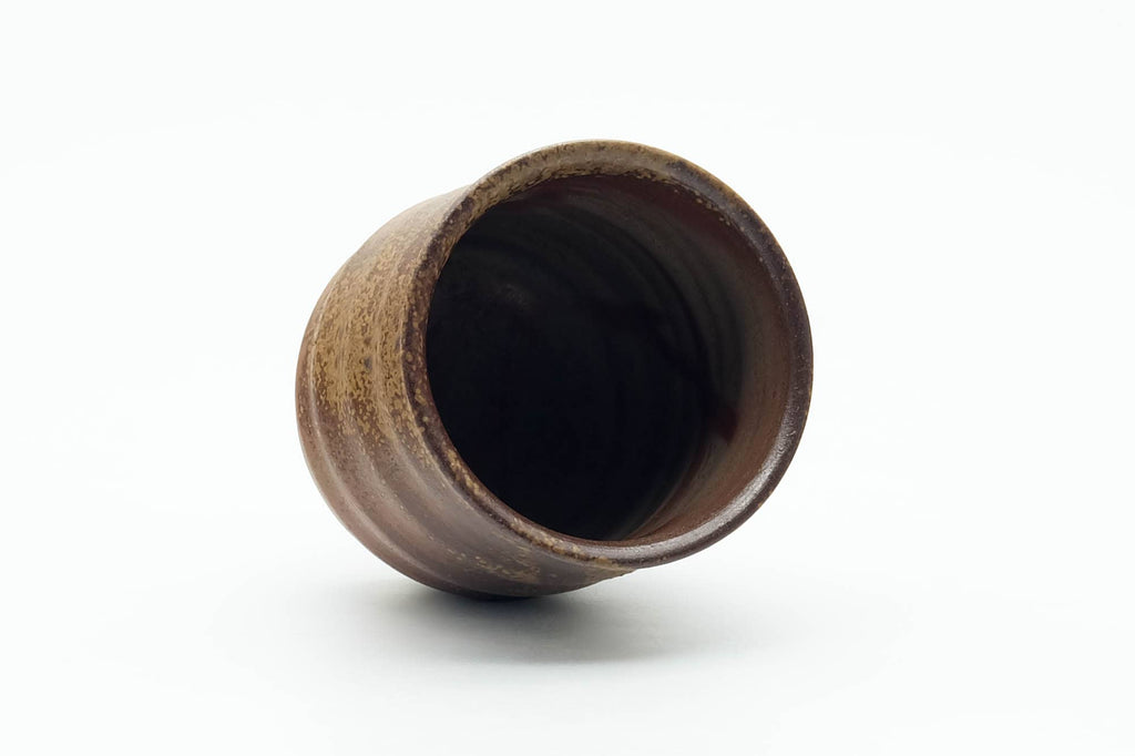 Japanese Teacup - Ash Glazed Spiraling Bizen-yaki Yunomi - 100ml