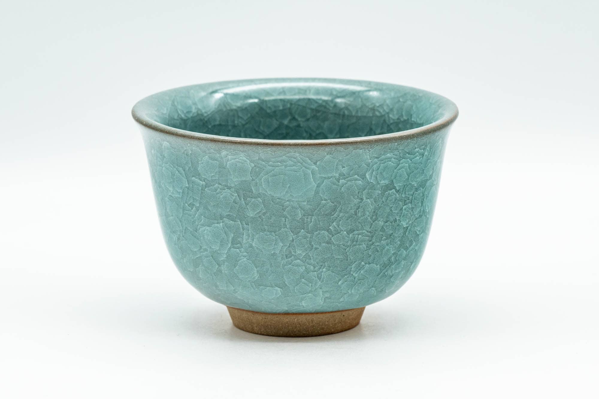 Japanese Teacup - Teal Snowflake Celadon Glazed Yunomi - 150ml