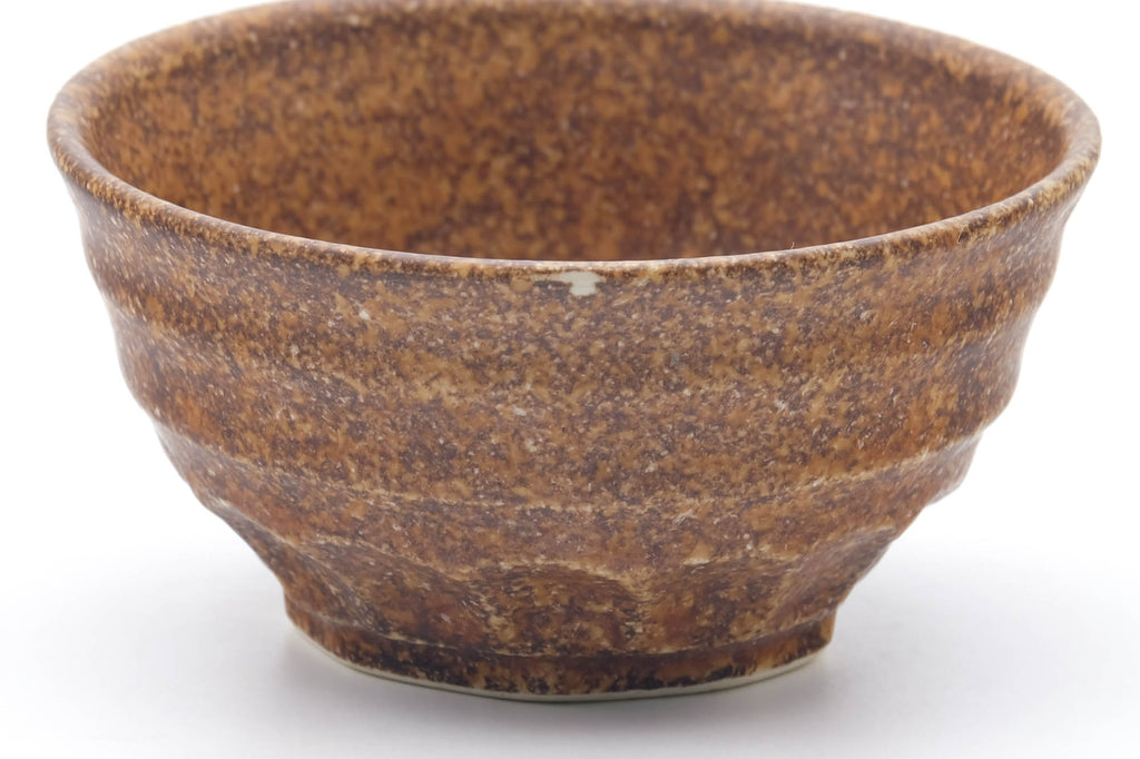 Japanese Teacup - Earthy Brown Geometric-shaped Yunomi - 240ml