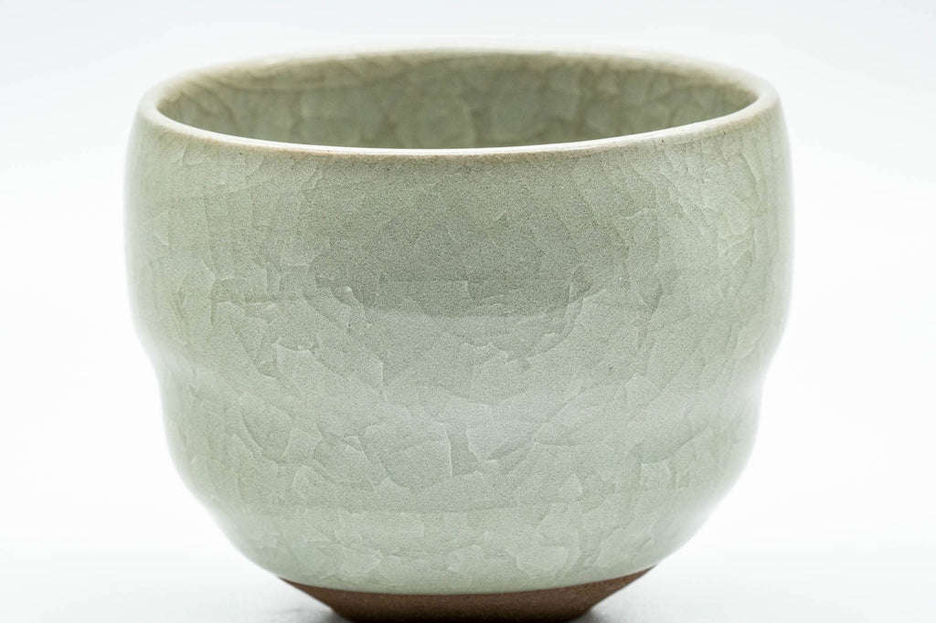 Japanese Teacup - Sage Green Celadon Snowflake Glazed Yunomi - 220ml