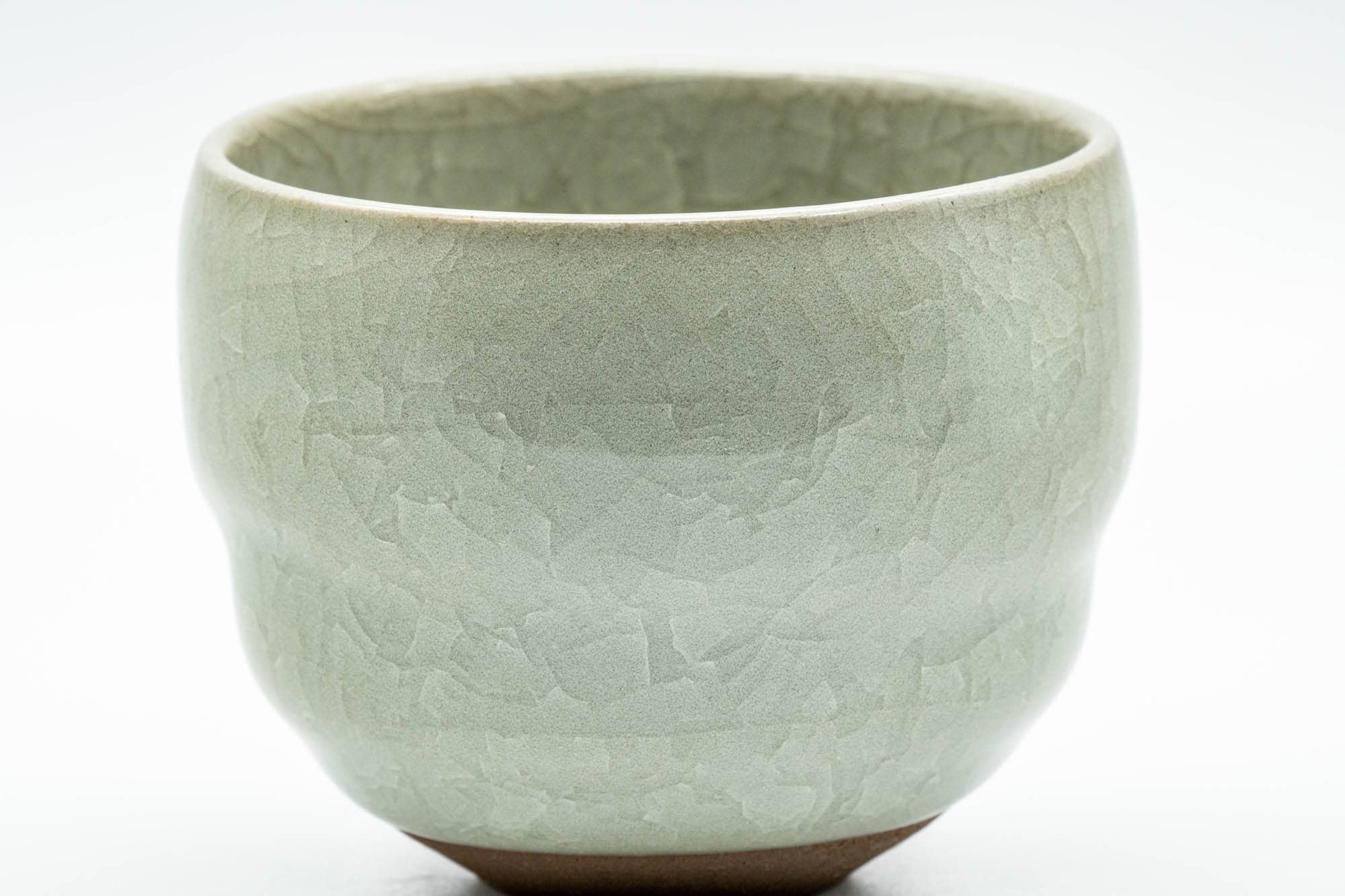 Japanese Teacup - Sage Green Celadon Snowflake Glazed Yunomi - 220ml