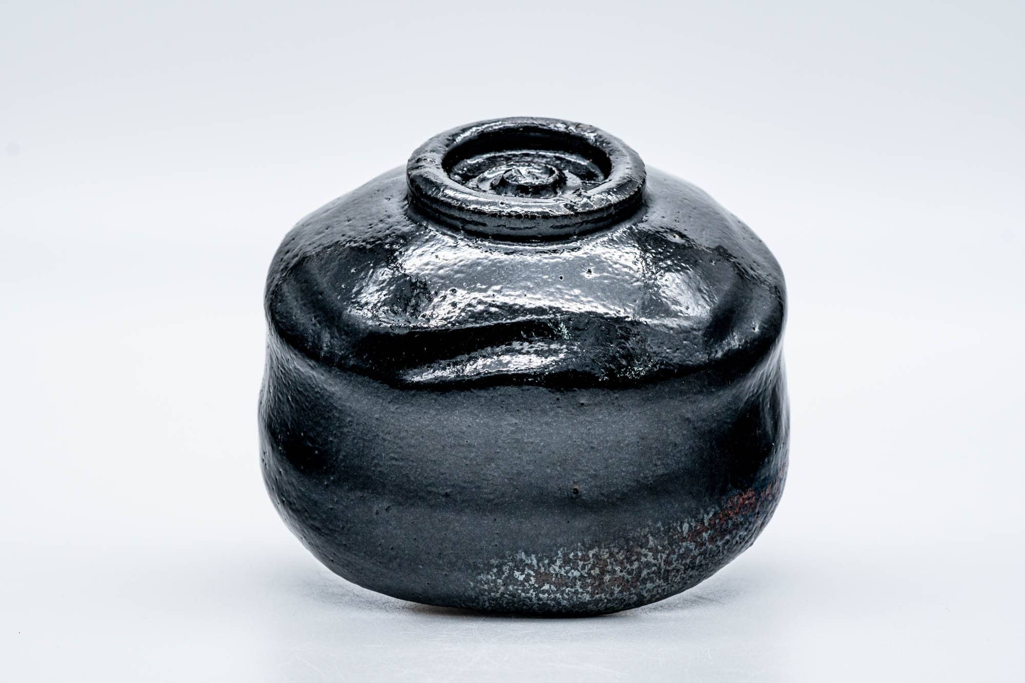 Japanese Matcha Bowl - 松楽窯 Shoraku Kiln - Black Kuro-raku Chawan - 300ml