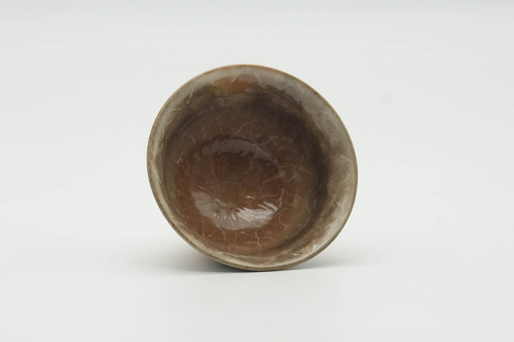 Japanese Teacup - Beige Crazed Glazed Hagi-yaki Yunomi - 80ml