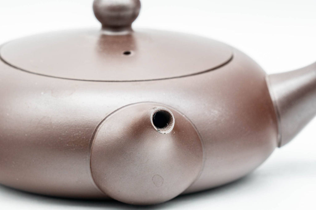 Japanese Kyusu - Flat Hira-gata Banko-yaki Debeso Teapot - 160ml