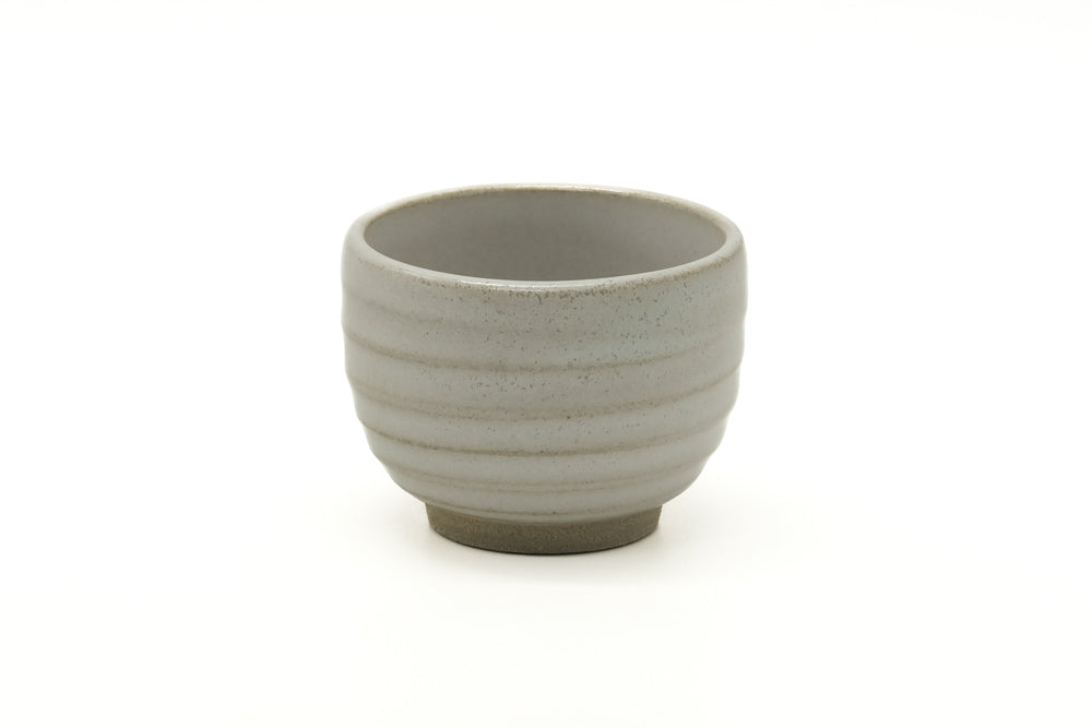 Japanese Teacup - Simple Spiraling Beige Yunomi - 100ml
