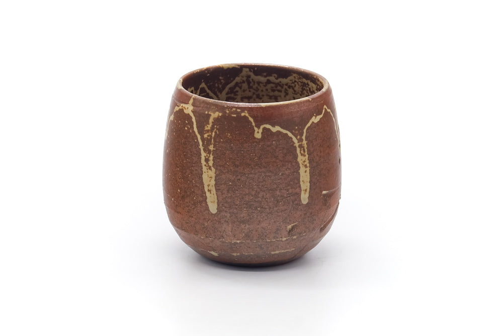 Japanese Teacup - Brown Drip-Glazed Yunomi - 200ml