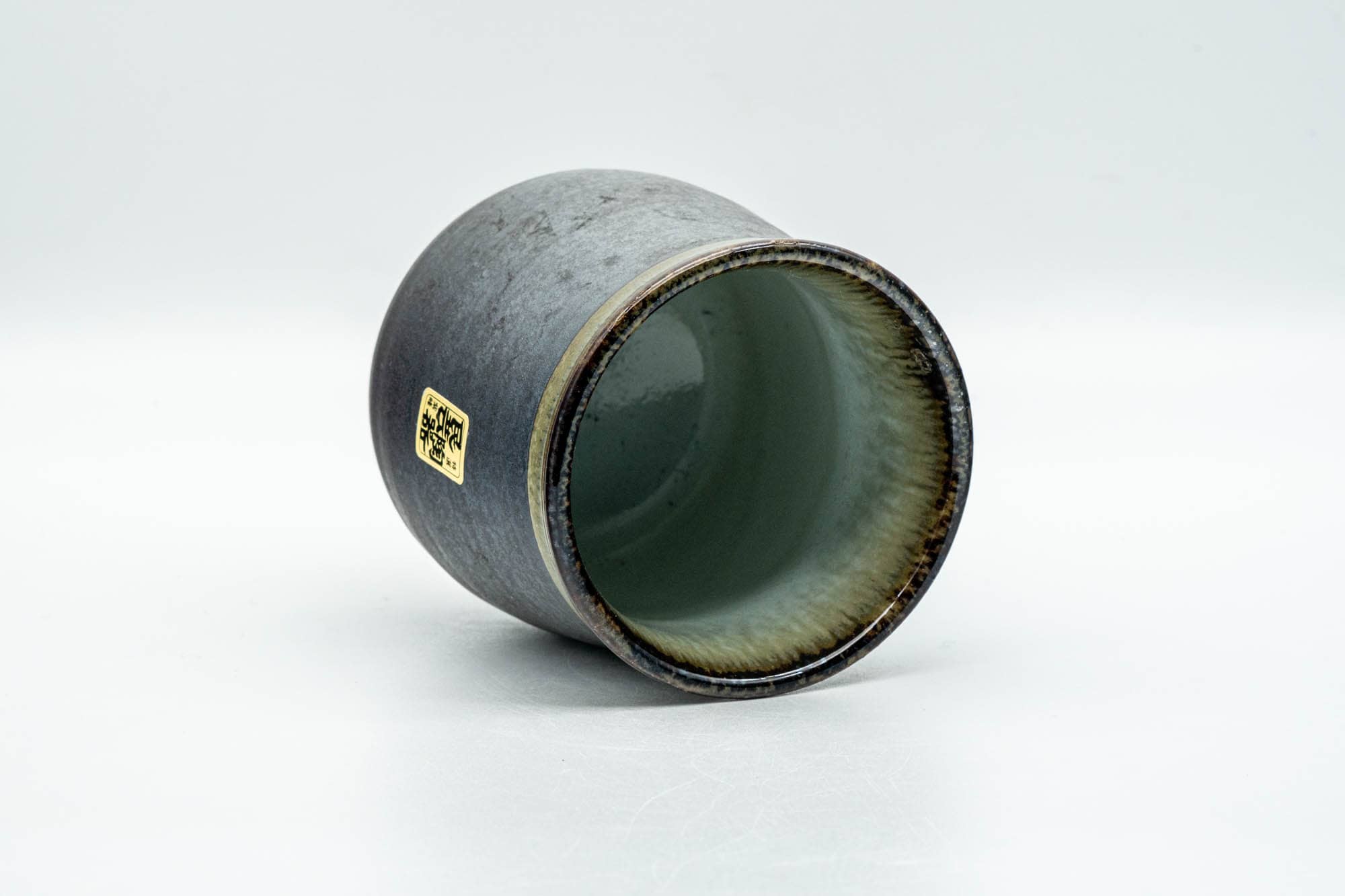 Japanese Teacup - Metallic Olive Green Glazed Yunomi - 220ml