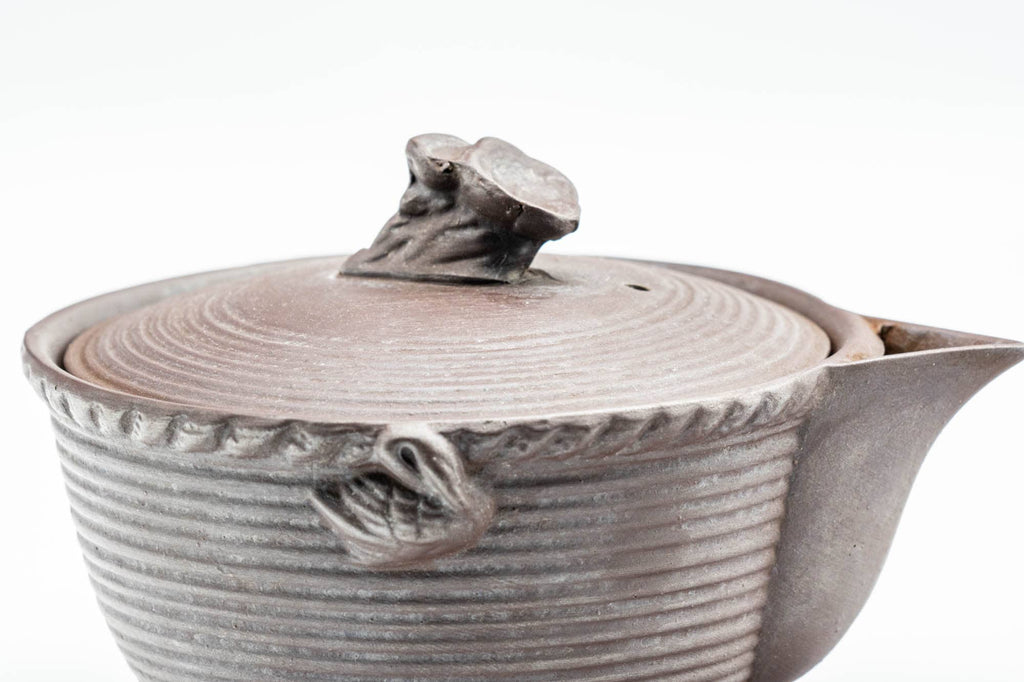 Japanese Houhin - Swan-Handled Banko-yaki Mesh Teapot - 180ml