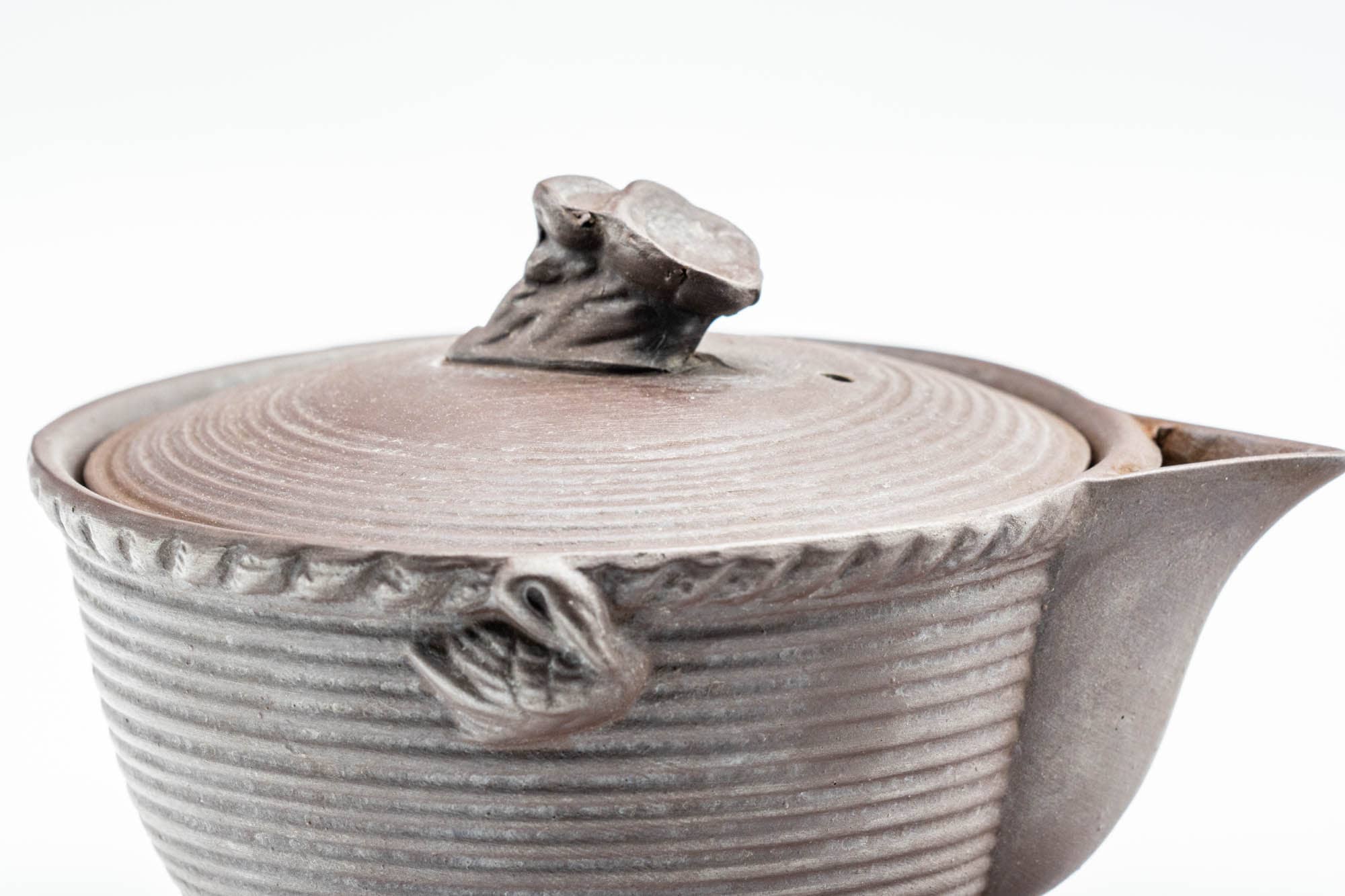Japanese Houhin - Swan-Handled Banko-yaki Mesh Teapot - 180ml