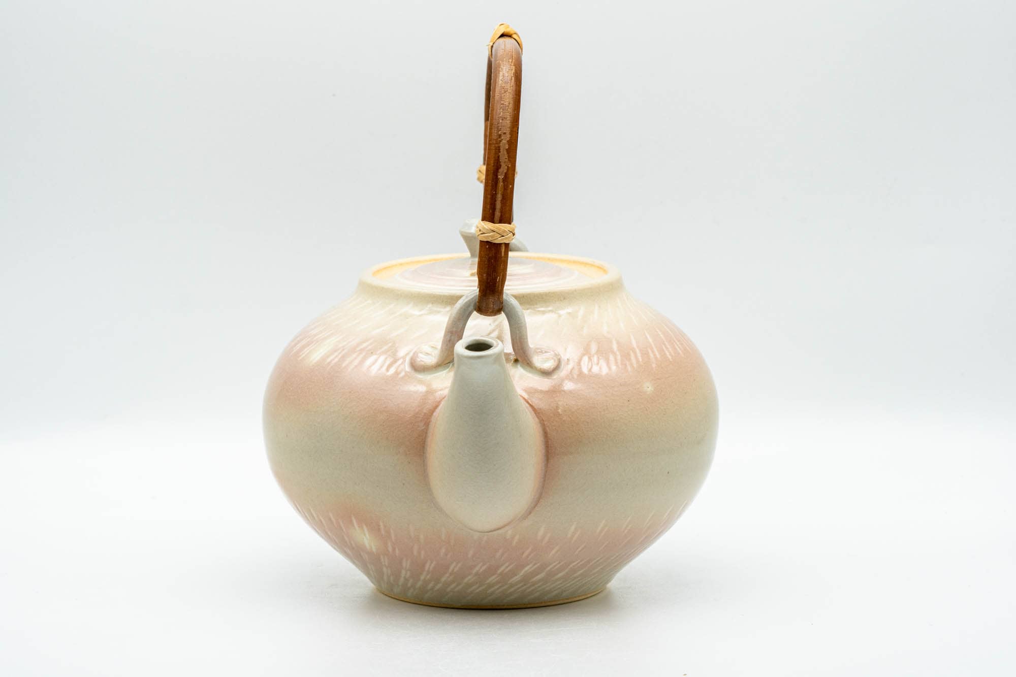 Japanese Tea Set - Gohonte Hagi-yaki Dobin Teapot with 5 Yunomi Teacups