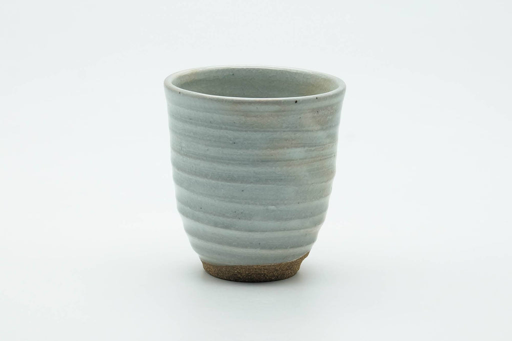 Japanese Teacup - Grey Glazed Spiraling Yunomi - 120ml
