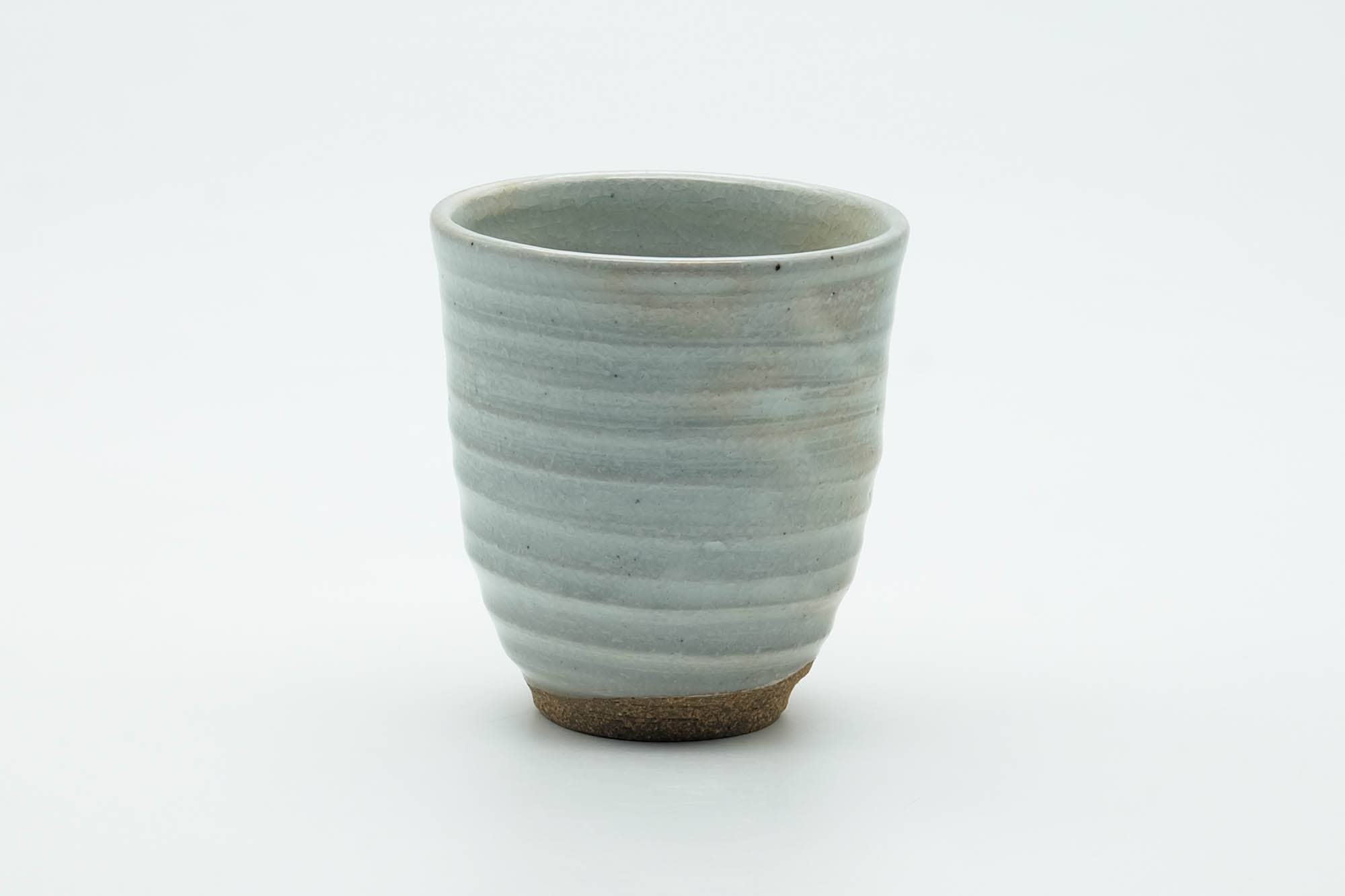 Japanese Teacup - Grey Glazed Spiraling Yunomi - 120ml