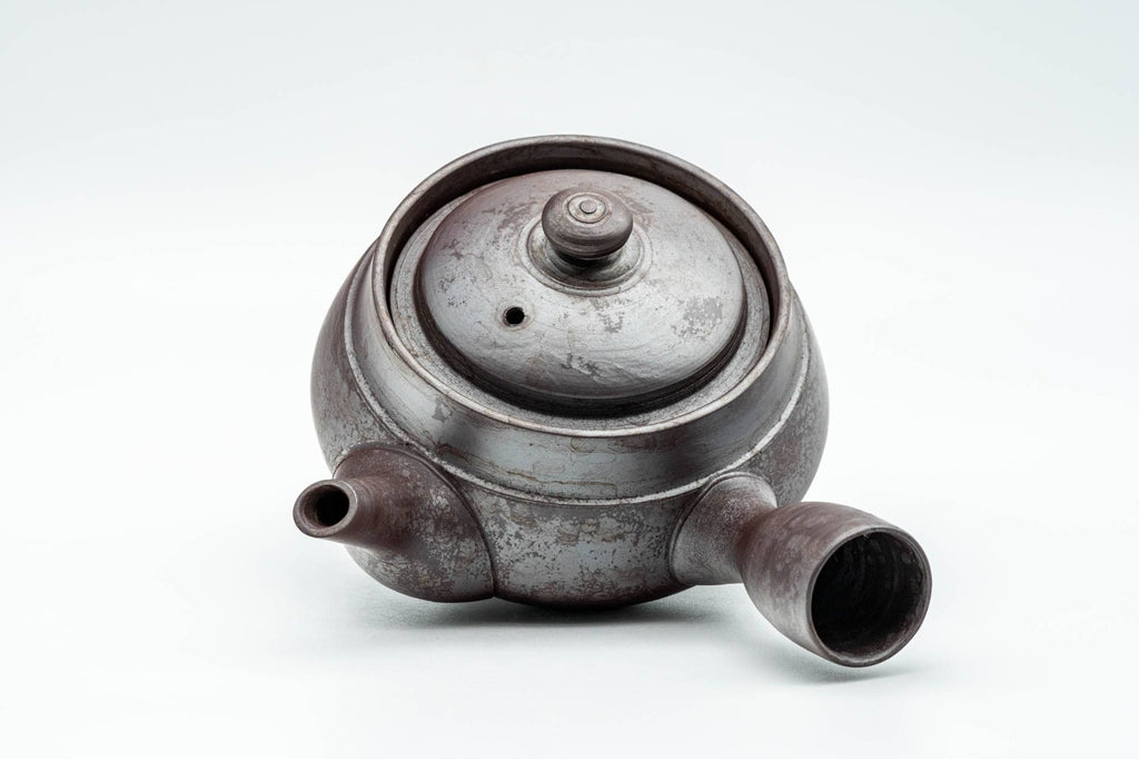 Japanese Kyusu - Collared Purple Banko-yaki Mesh Teapot - 240ml