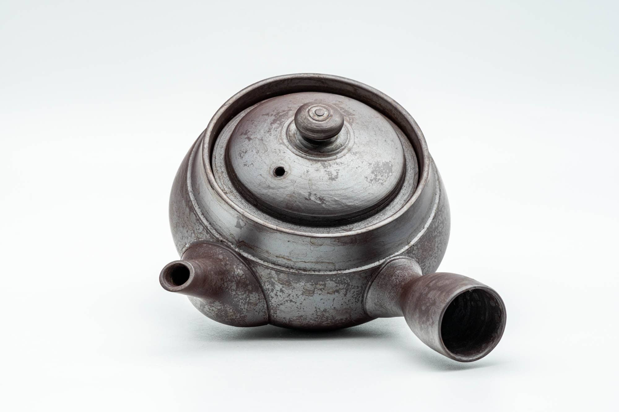 Japanese Kyusu - Collared Purple Banko-yaki Mesh Teapot - 240ml