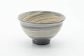 Japanese Matcha Bowl - Grey White Hakeme Glazed Chawan - 440ml