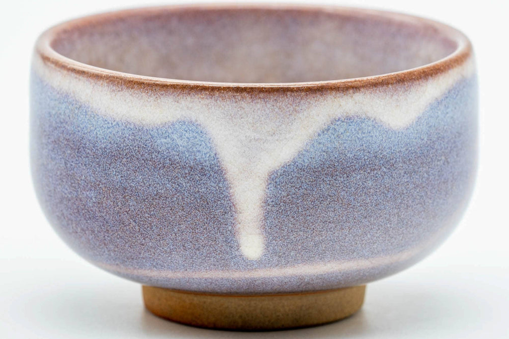 Japanese Teacup - Purple White Drip-Glazed Hagi-yaki Yunomi - 135ml