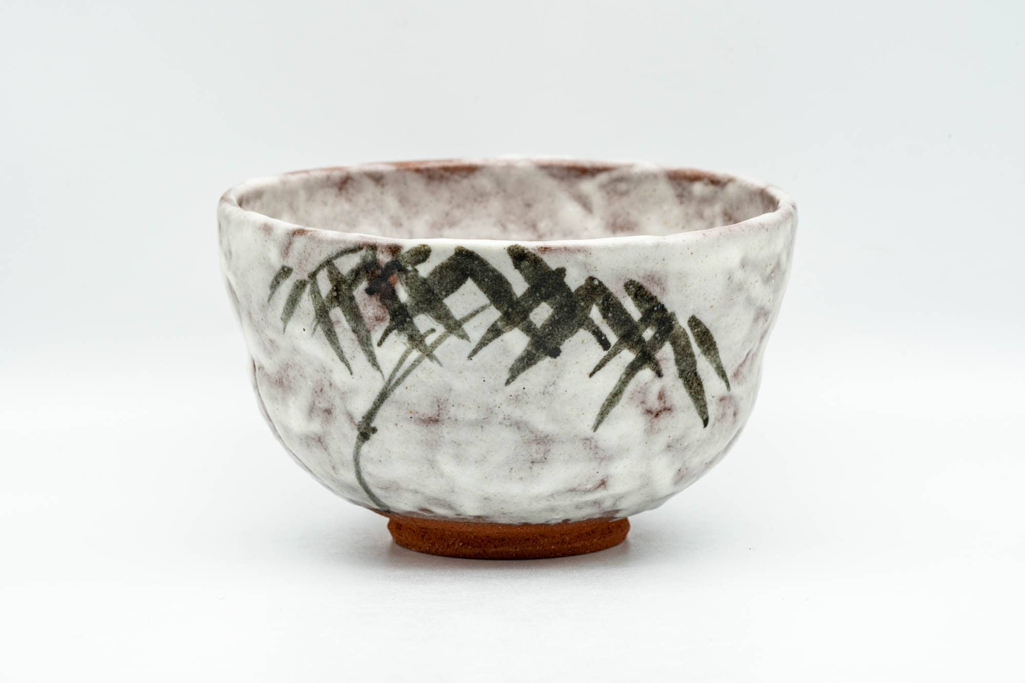 Japanese Matcha Bowl - Milky White Glazed Abstract Chawan - 250ml