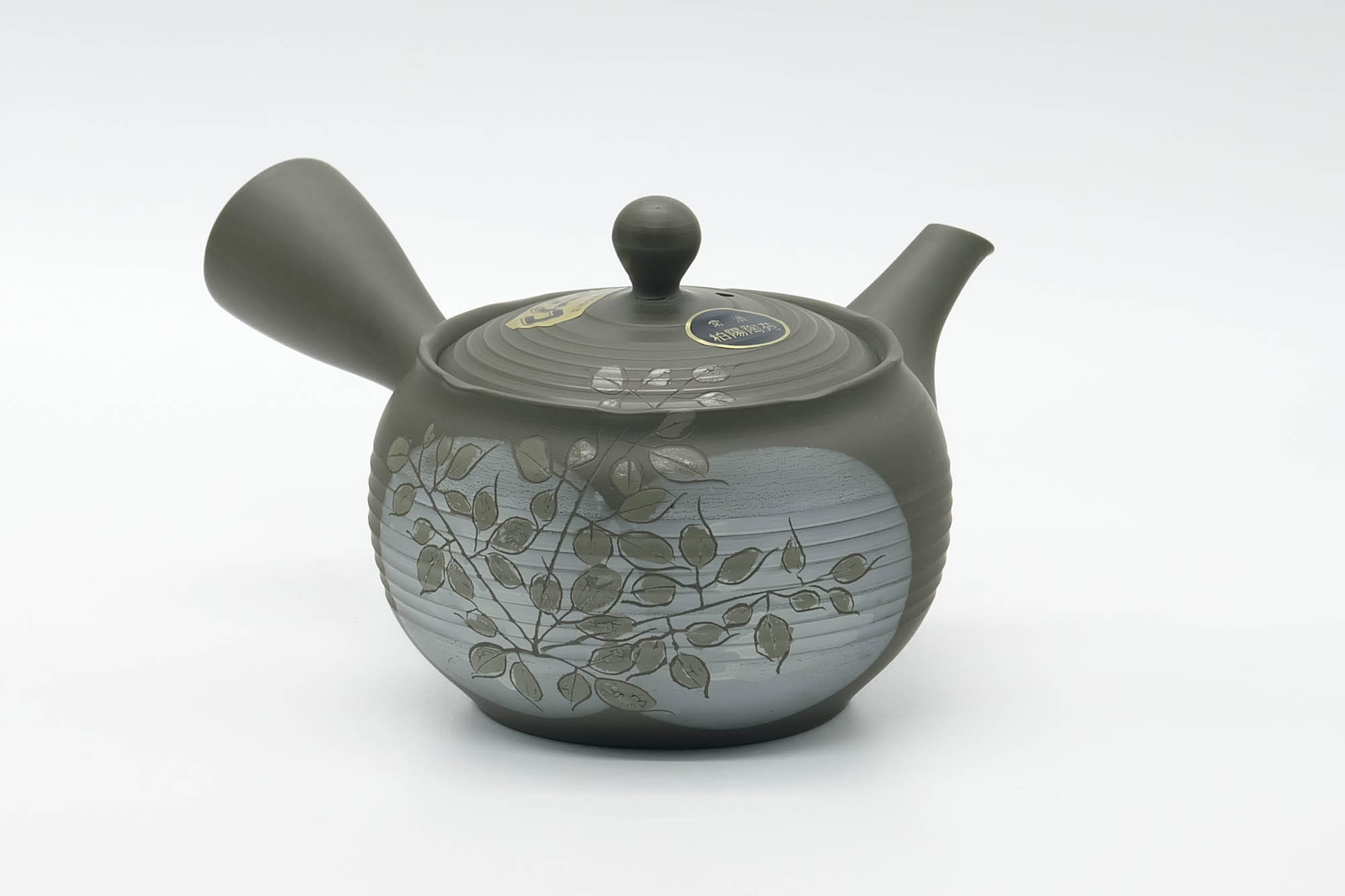 Japanese Kyusu - Floral Green Ryokudei Tokoname Mesh Teapot - 290ml