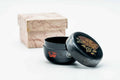 Japanese Natsume - Floral Painted Black Lacquered Matcha Tea Caddy - 70ml