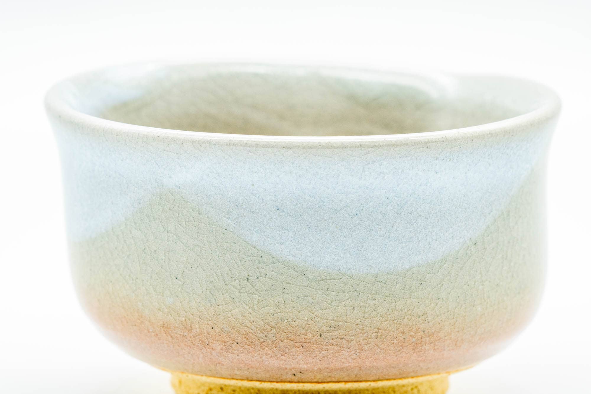 Japanese Katakuchi - 天鵬山 Tsubaki Kiln - Beige White Glazed Hagi-yaki Water Cooler - 140ml