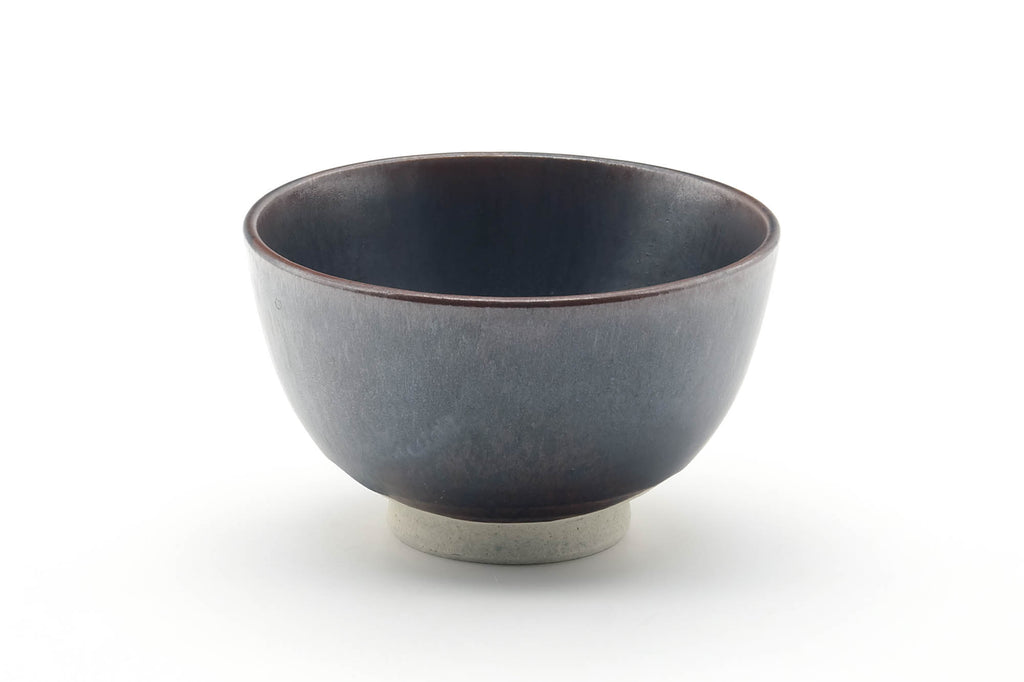 Japanese Matcha Bowl - Brown Glossy Glazed Wan-nari Chawan - 350ml