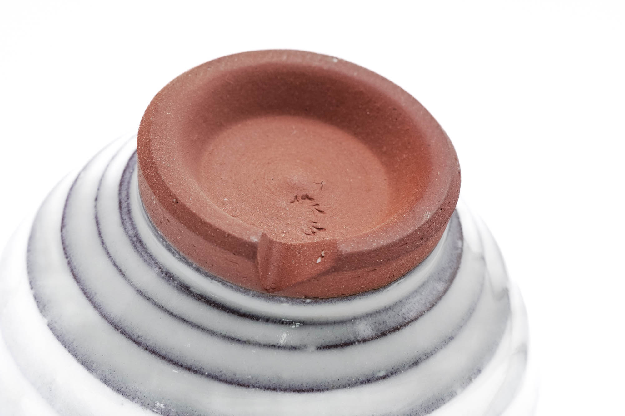 Set of 5 White Spiraling Hagi-yaki Teacups - 150ml