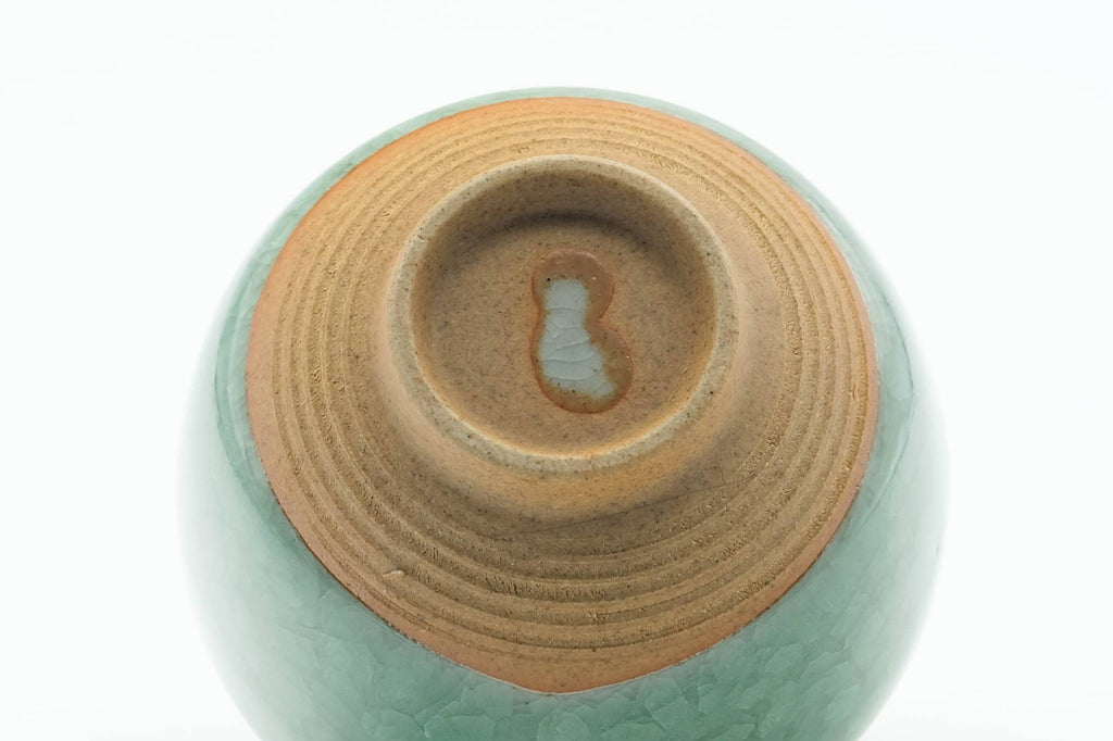 Japanese Teacup - Green Celadon Snowflake Glazed Yunomi - 80ml
