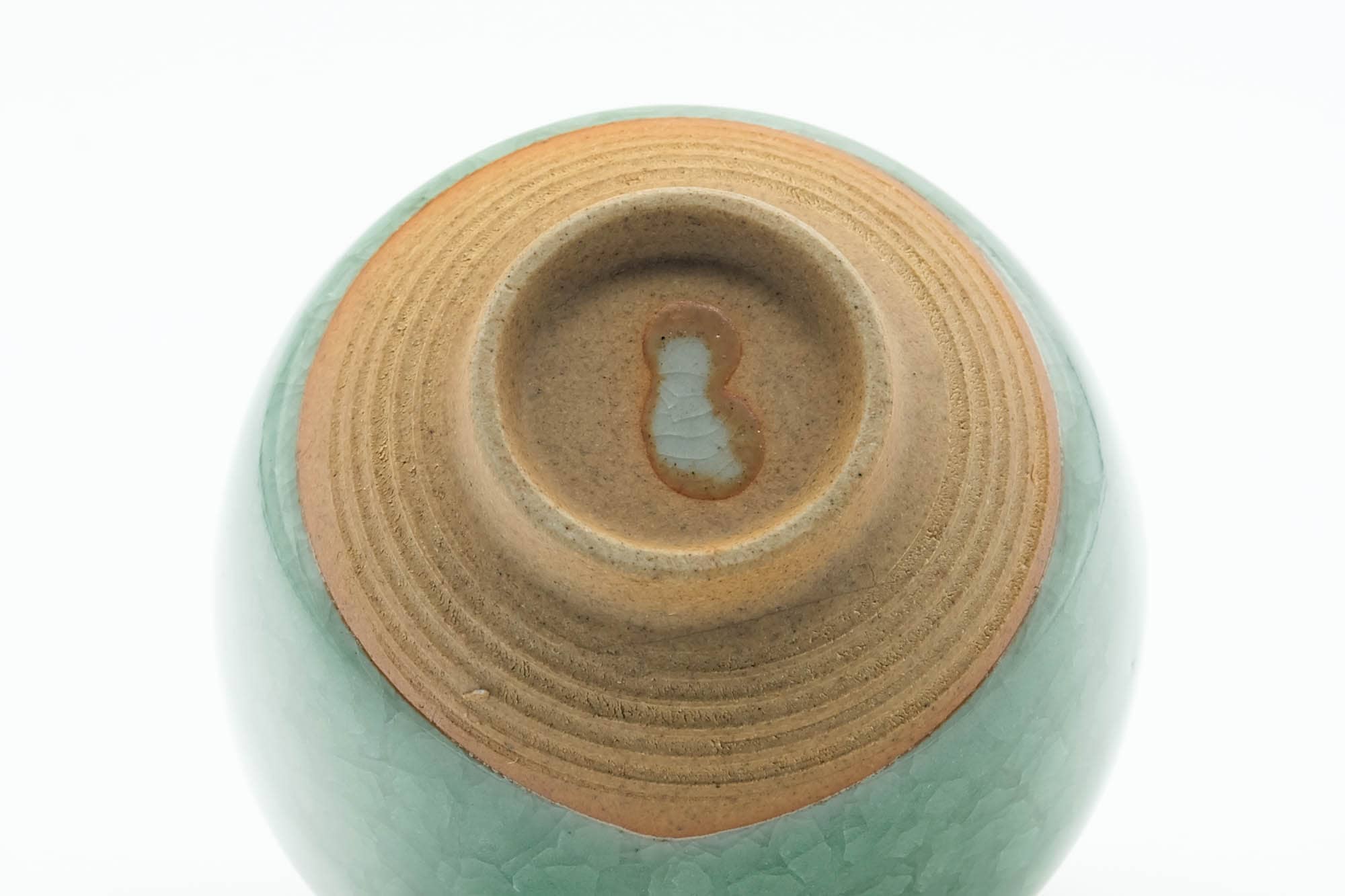 Japanese Teacup - Green Celadon Snowflake Glazed Yunomi - 80ml