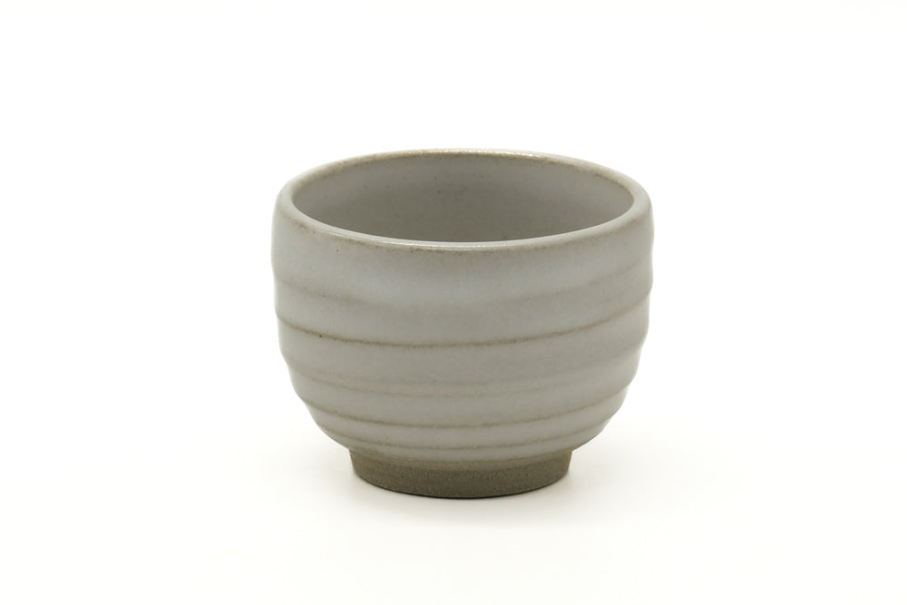 Japanese Teacup - Simple Spiraling Beige Yunomi - 100ml