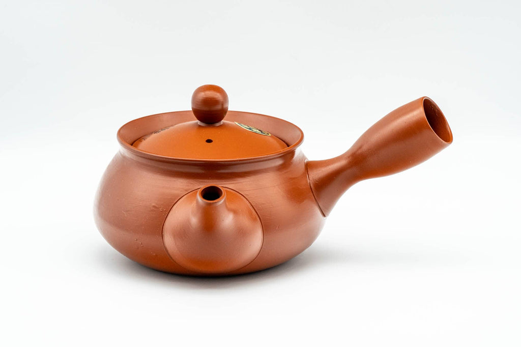 Japanese Tea Set - 光昇 Shoryu Kiln - Floral Engraved Tokoname-yaki Kyusu Teapot with Katakuchi Water Cooler and 5 Yunomi Teacups