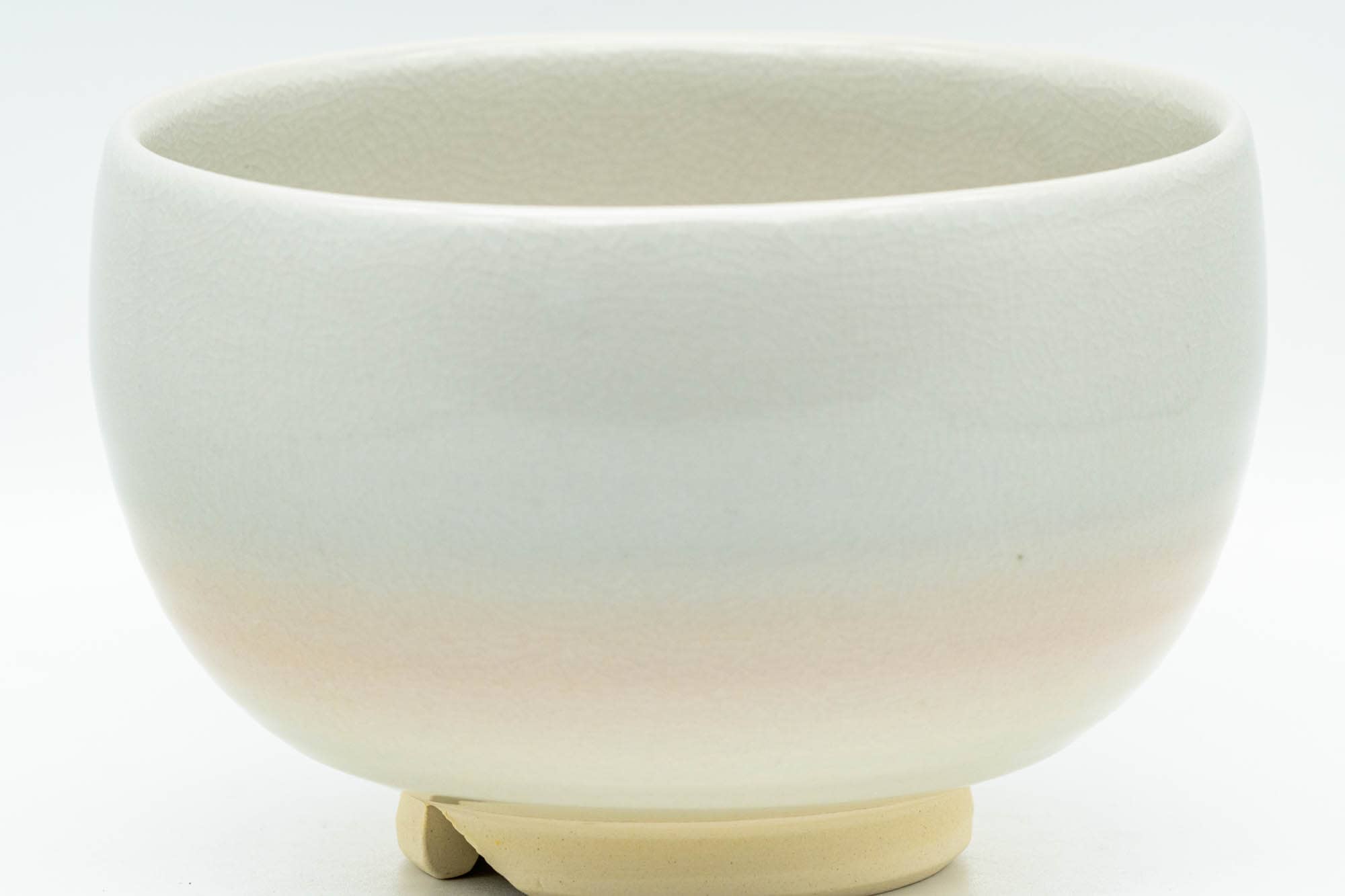 Japanese Matcha Bowl - Beige Peach Glazed Kyo-yaki Chawan - 400ml