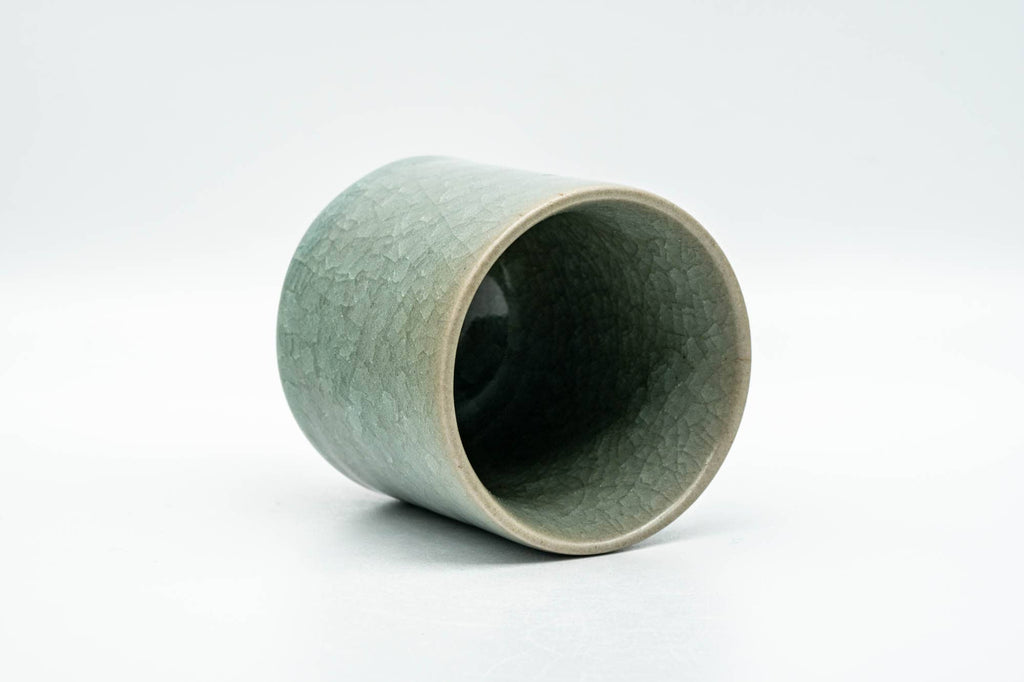 Japanese Teacup - Green Celadon Snowflake Glazed Yunomi - 180ml