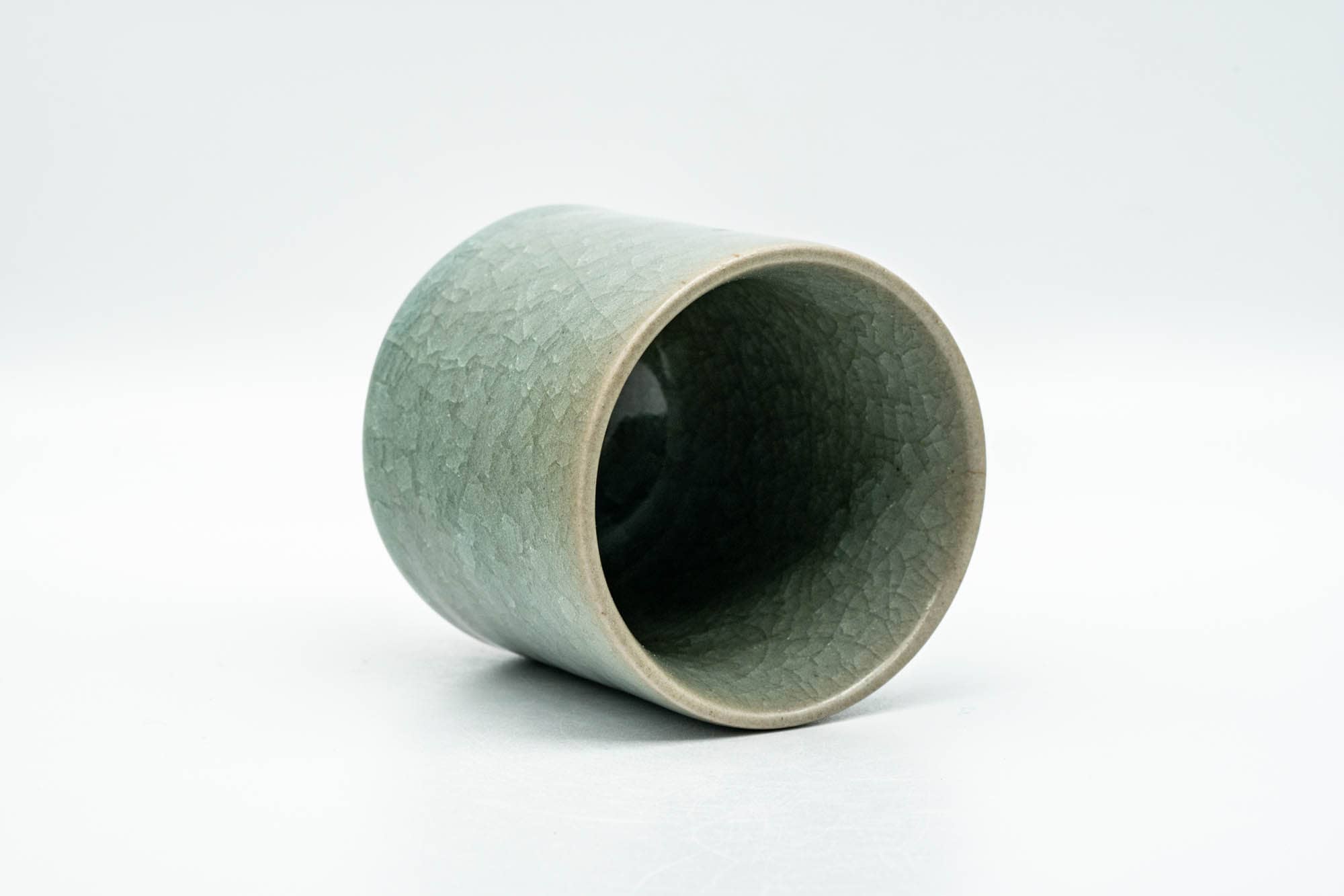Japanese Teacup - Green Celadon Snowflake Glazed Yunomi - 180ml