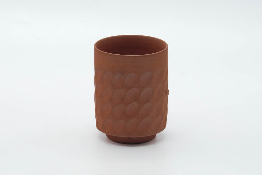 Japanese Teacup - Red Floral Nihonmatsu Banko-yaki Yunomi - 130ml