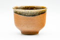 Japanese Teacup - Large Orange Stoneware Brown Glazed Yunomi - 190ml