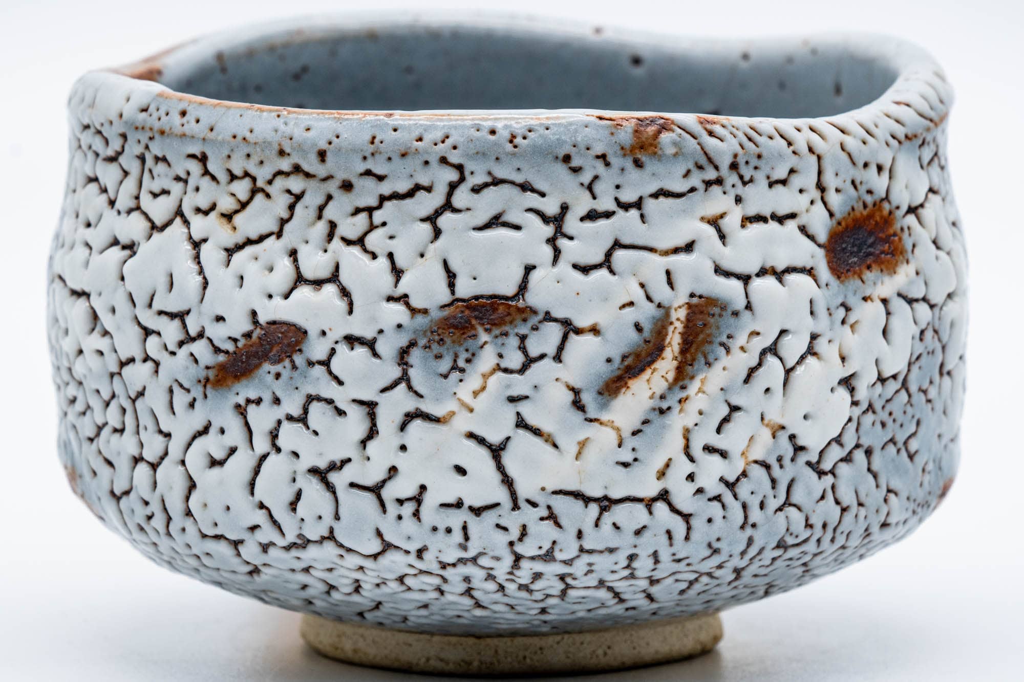 Japanese Matcha Bowl - 加藤秀山 Katou Hideyama - Blue Shino Mino-yaki Chawan - 400ml