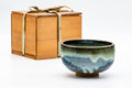 Japanese Matcha Bowl - 松井窯 Matsui Kiln - Blue Green Drip-Glazed Matsushiro-yaki Chawan - 300ml