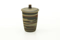 Japanese Teacup - Green Yellow Nerikomi Tokoname Lidded Yunomi - 120ml