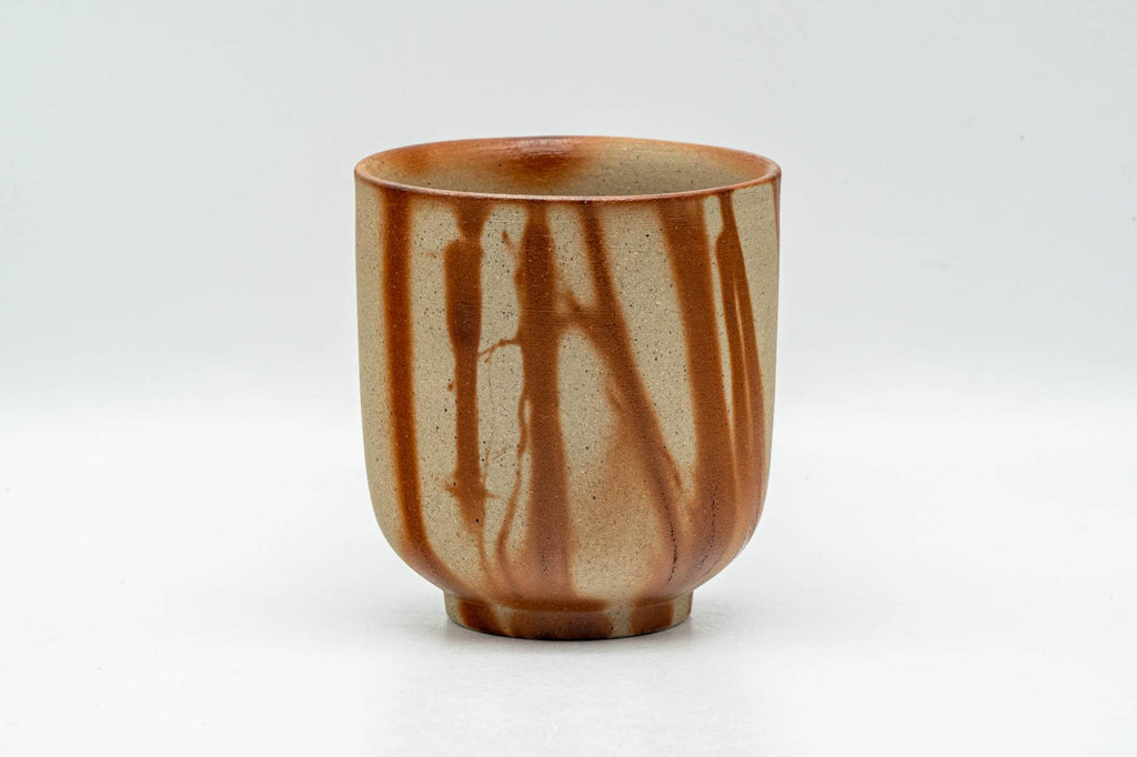 Japanese Teacup - 緋襷 Hidasuki Orange Rice Straw Fired Bizen-yaki Yunomi - 190ml