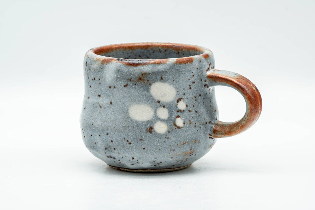 Japanese Teacup - Blue Shino Glazed Ushirode Yunomi - 150ml