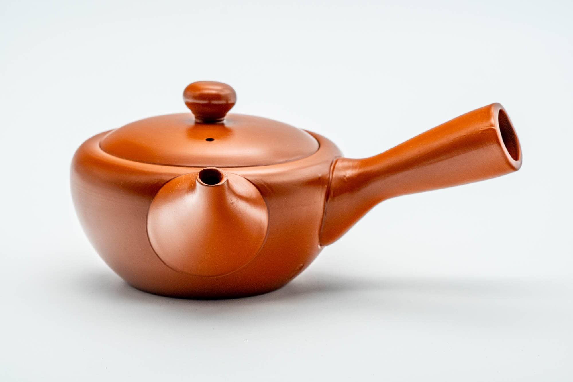 Japanese Kyusu - Smooth Red Shudei Tokoname-yaki Ceramic Teapot - 270ml